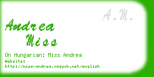 andrea miss business card